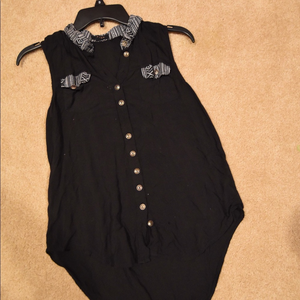 Black button down